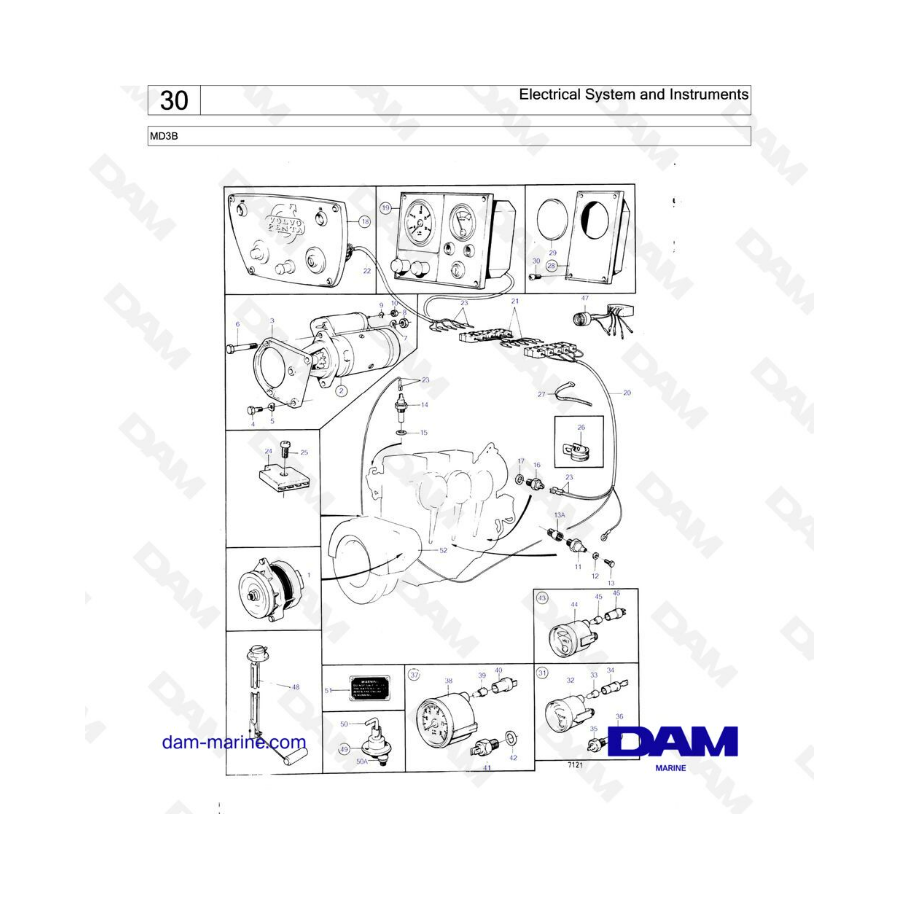 Volvo Penta MD3B - Electrical System & Instruments