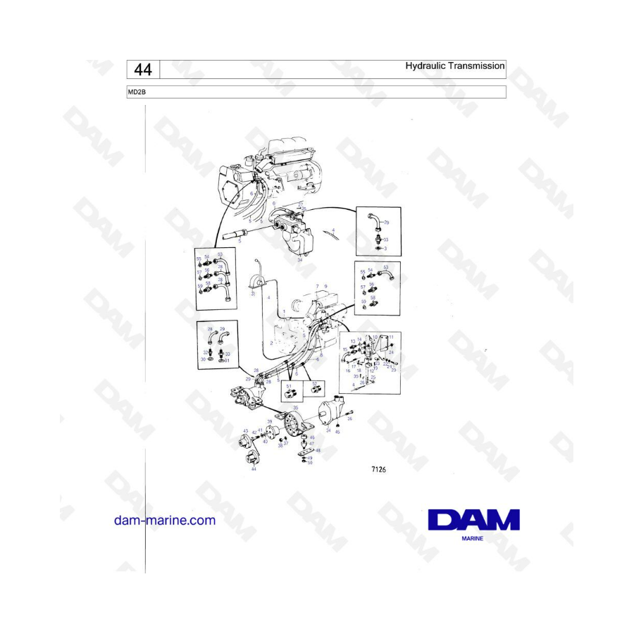 Volvo Penta MD2B: Hydraulic transmission