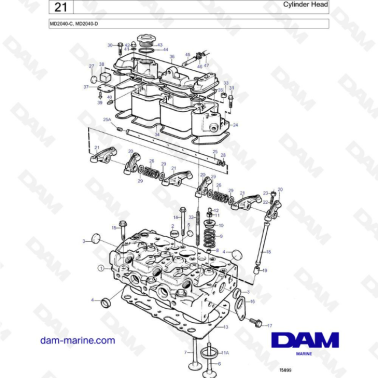 Volvo Penta MD2040-C / MD2040-D - Cylinder head