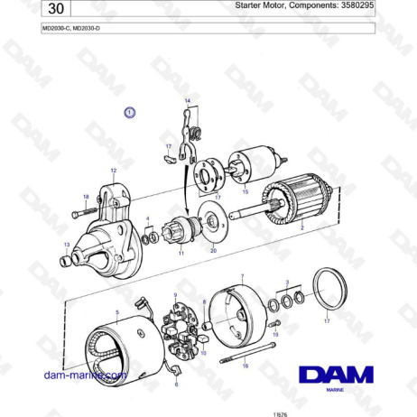 Recmar Alternateur Ceinture pour Volvo Penta D162 D163 D165 Remplace