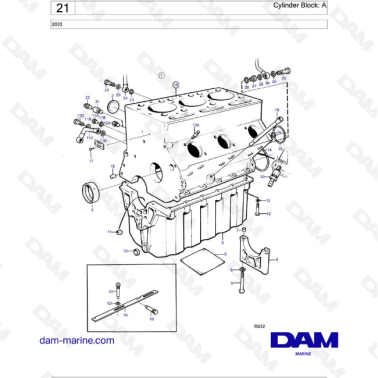 Volvo Penta 2003 - Cylinder Block: A