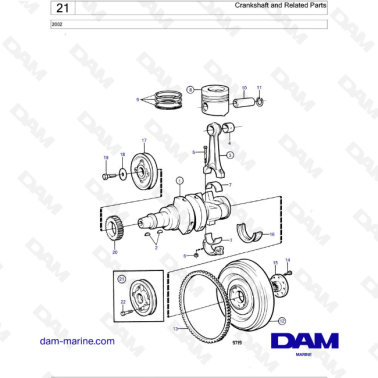 Volvo Penta 2002 - Crankshaft and Related Parts