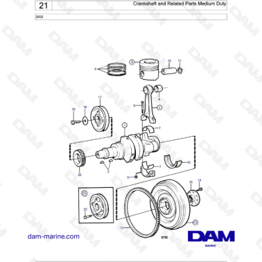 Volvo Penta 2002 - Crankshaft and Related Parts Medium Duty