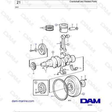Volvo Penta 2003 - Crankshaft and Related Parts