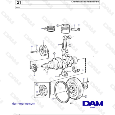 Volvo Penta 2003T - Crankshaft and Related Parts