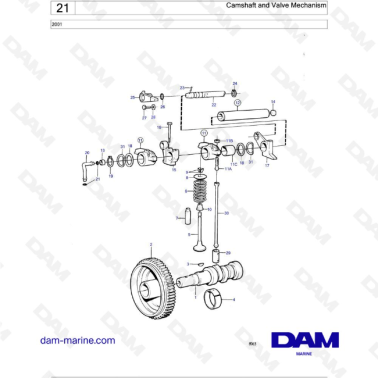 Volvo Penta 2001 - Camshaft and Valve Mechanism