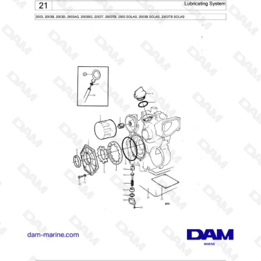 Volvo Penta 2003 / 2003T - Lubricating System