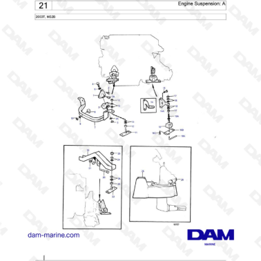 Volvo Penta 2003T - Engine Suspension: A