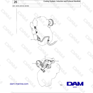 Volvo Penta 2001 - Cooling System, Induction and Exhaust Manifold