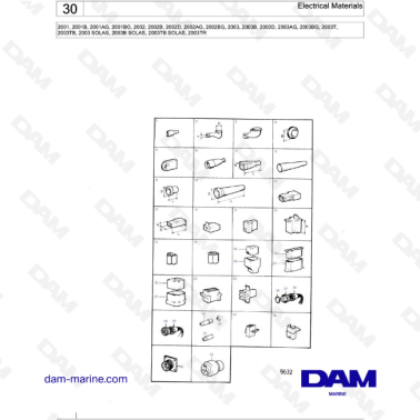 Volvo Penta 2001 / 2002 / 2003 / 2003T - Electrical Materials