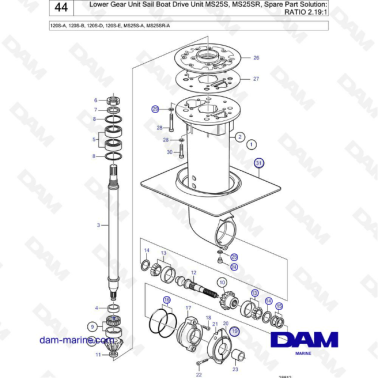 Volvo Penta 120S - Lower gear unit