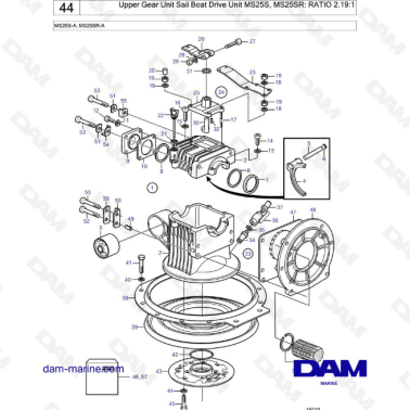 Volvo Penta 120S - Upper gear unit ratio 2.19:1