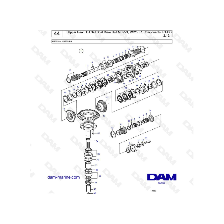 Volvo Penta 120S - Upper gear unit