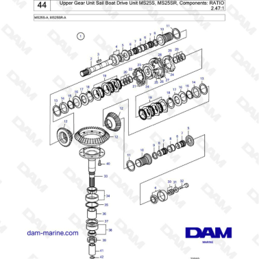 Volvo Penta 120S - Upper gear unit 2.47:1