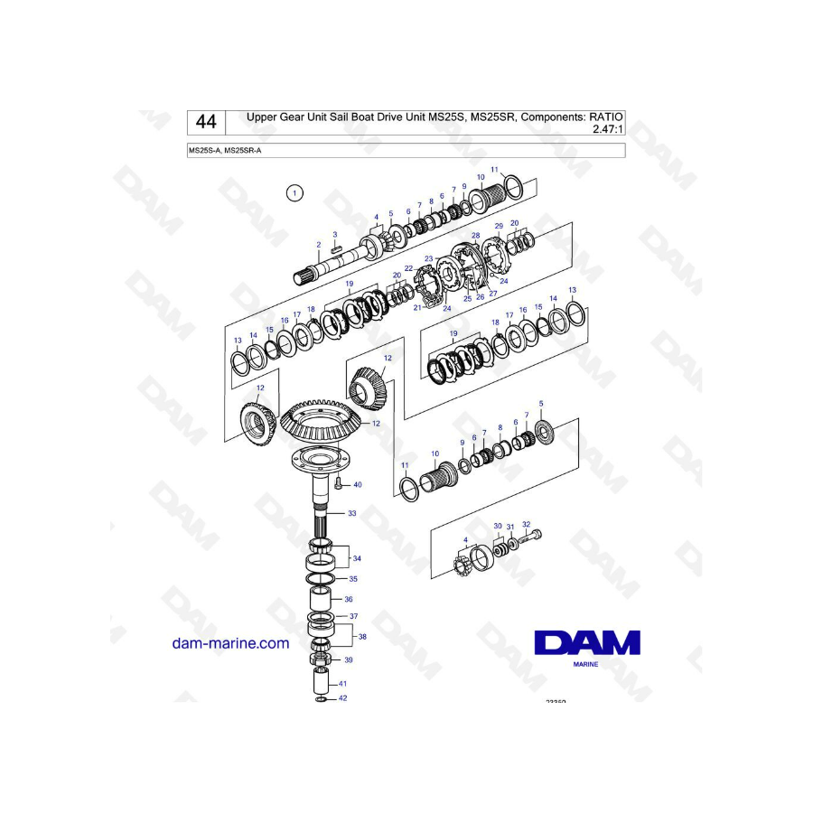 Volvo Penta 120S - Upper gear unit 2.47:1