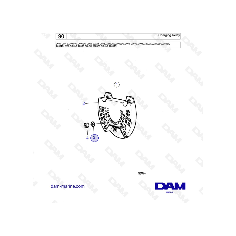 Volvo Penta 2001 / 2002 / 2003 / 2003T - Charging Relay Volvo Penta 2001 / 2002 / 2003 / 2003T - Charging Relay