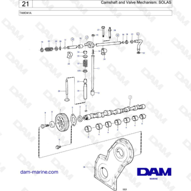 Volvo Penta TAMD41A - Camshaft & valve mechanism