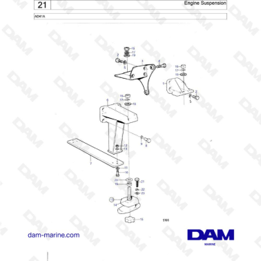Volvo Penta AD41A - Engine suspension