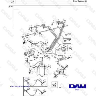 Volvo Penta AD41A - Fuel system : C