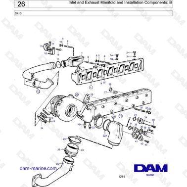 Volvo Penta D41B - Colector...
