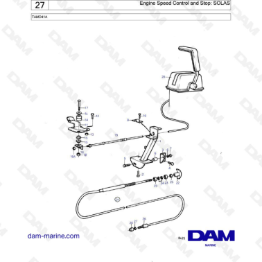 Volvo Penta TAMD41A - Engine speed control & stop : SOLAS