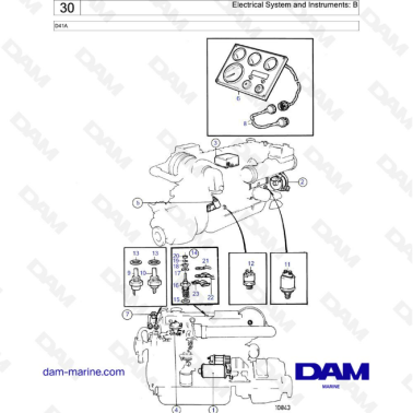Volvo Penta D41 - Electrical system & instruments: B