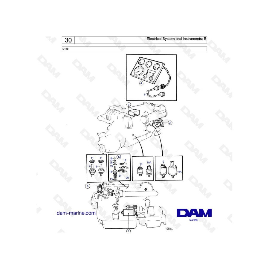 Volvo Penta D41B - Electrical system and instruments : B