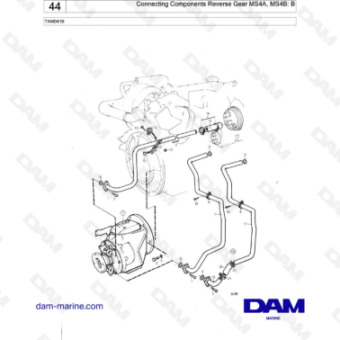 Connecting components reverse gear MS4A, MS4B : B