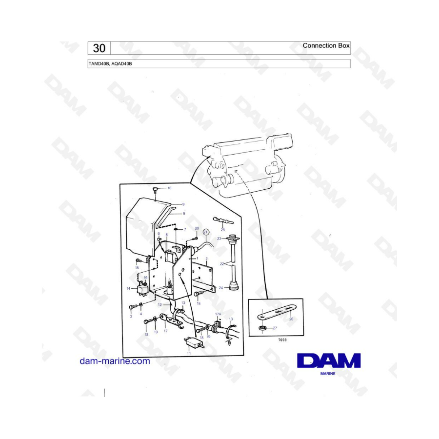 Volvo Penta TAMD40B / AQAD40B - Connection box