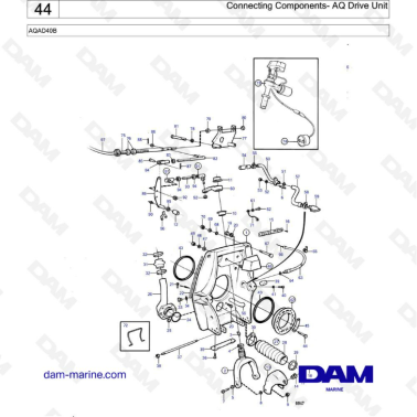 Volvo Penta AQAD40B - Connecting components - AQ Drive unit