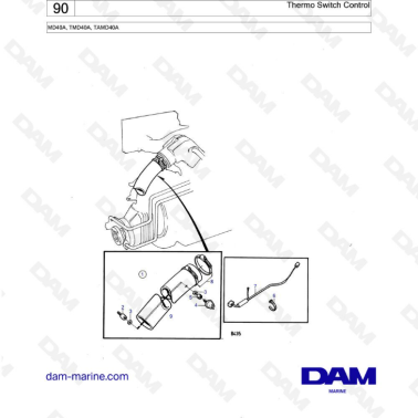 Volvo Penta MD40A/TMD40A/TAMD40A - Thermo switch control