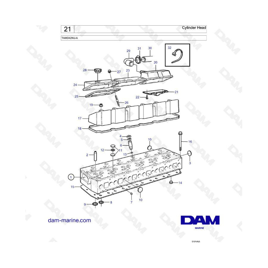 Volvo Penta TAMD42WJ-A - Cylinder head