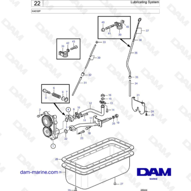 Volvo Penta KAD32P - Lubricating system