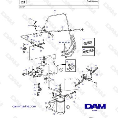 Volvo Penta KAD32P - Fuel system
