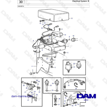 Volvo Penta KAD43P-A - Electrical system: B