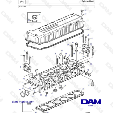 Volvo Penta D12C-A MP - Cylinder head