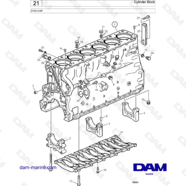 Volvo Penta D12C-A MP - Cylinder block
