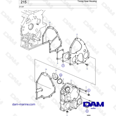 Volvo Penta D1-20F - Timing gear housing