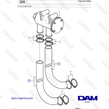 Volvo Penta D1-20/D1-20B/D1-20F - Vaccum valve
