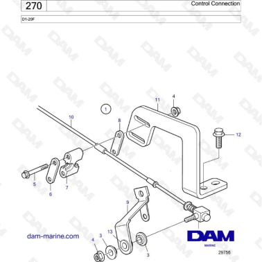 Volvo Penta D1-20F - Control connection
