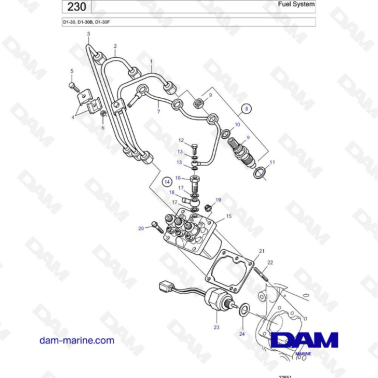 Volvo Penta D1-30/D1-30B/D1-30F - Fuel system