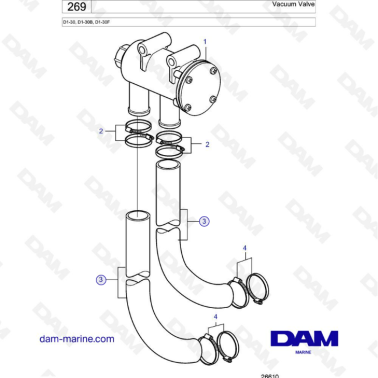 Volvo Penta D1-30/D1-30B/D1-30F - Vacuum valve