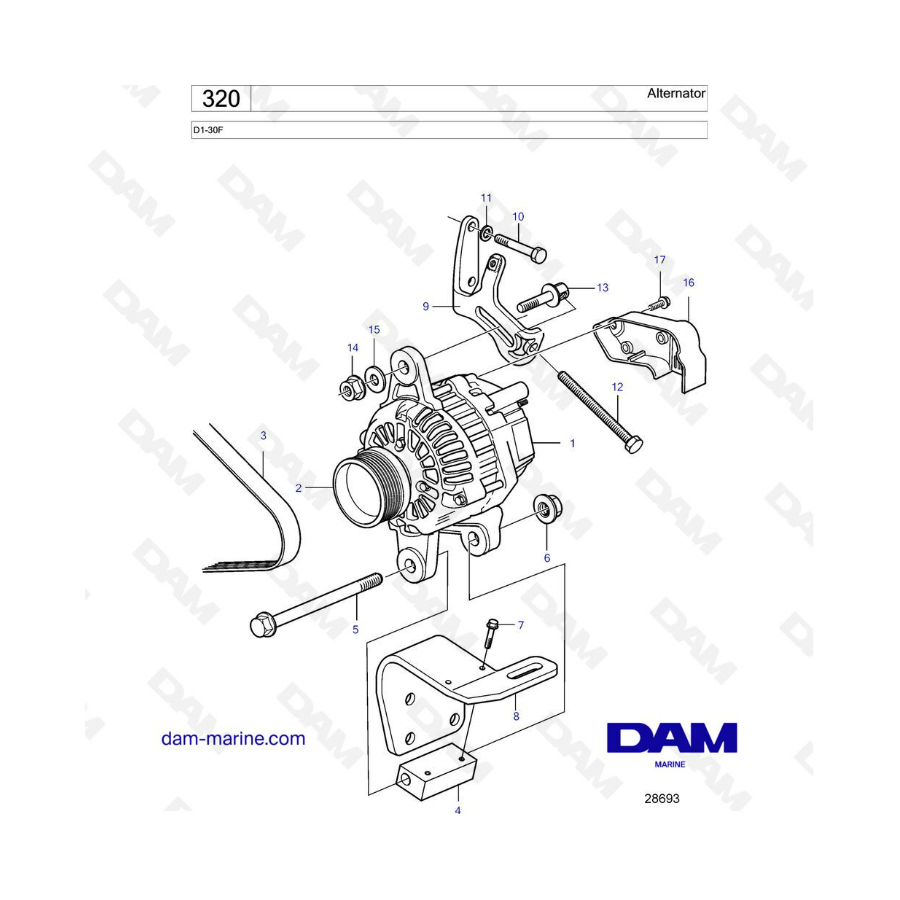 Volvo Penta D1-30F - Alternator