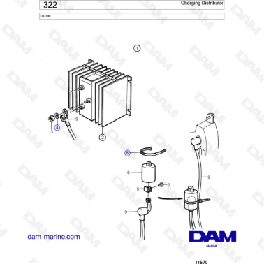 Volvo Penta D1-30F - Charging distributor