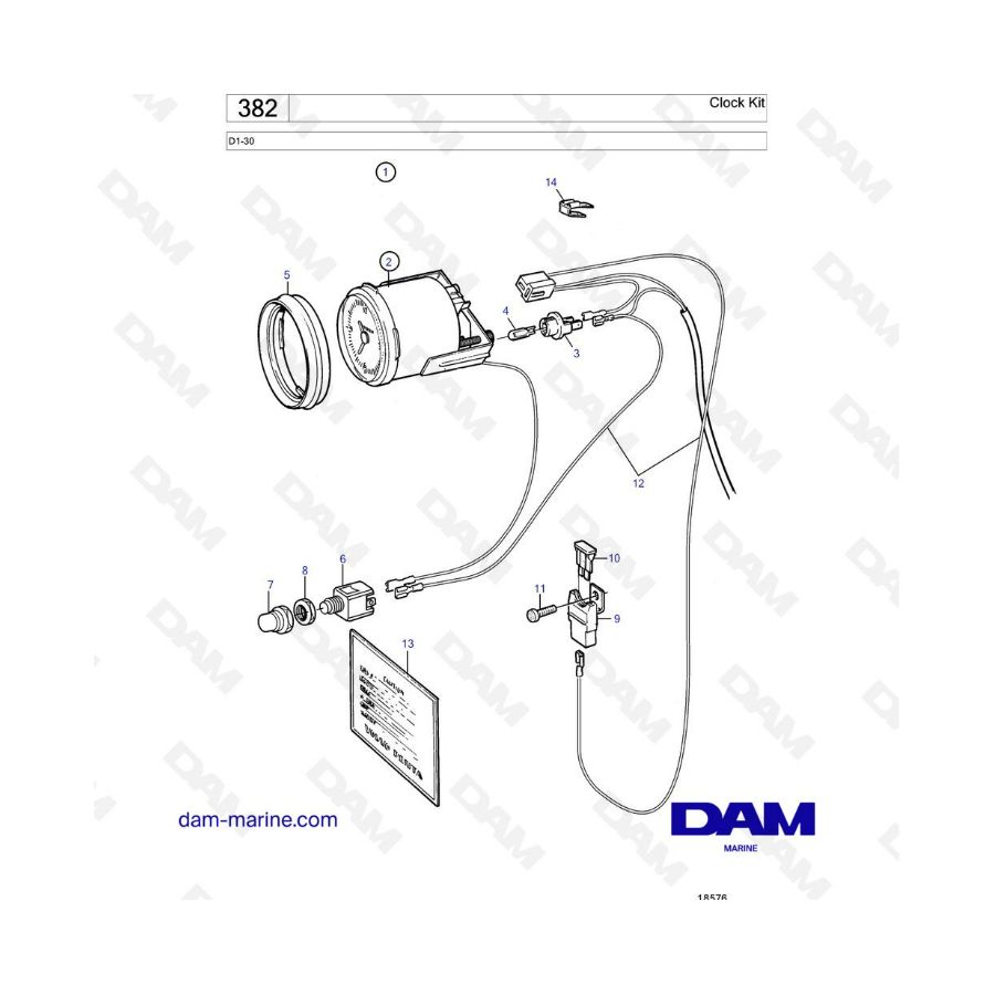 Volvo Penta D1-30 - Kit de reloj