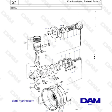 Volvo Penta BB140A - Crankshaft & related parts: C