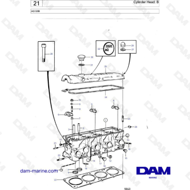 Volvo Penta AQ120B - Cylinder head