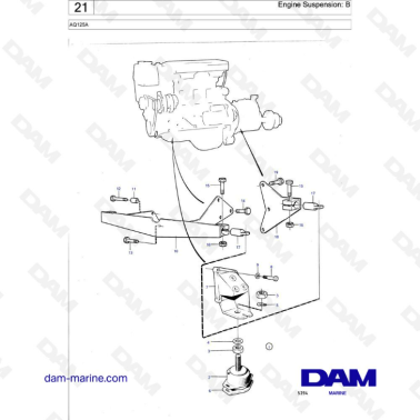 Volvo Penta AQ125A - Engine suspension