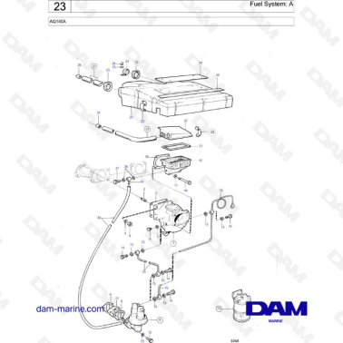 Volvo Penta AQ140A - Fuel system: A