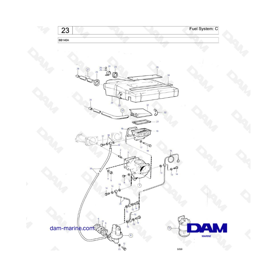 Volvo Penta BB140A - Fuel system: C